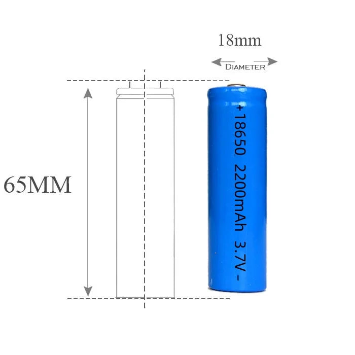 OEM Rechargeable 18650 3.7v Battery Pack Batteries 2200mah Li Ion 8.14wh Battery With KC BIS Certificate