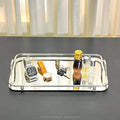 Luxury Stainless Steel Rectangle Commercial Grade Serving Jewelry Tray for Shop Decor