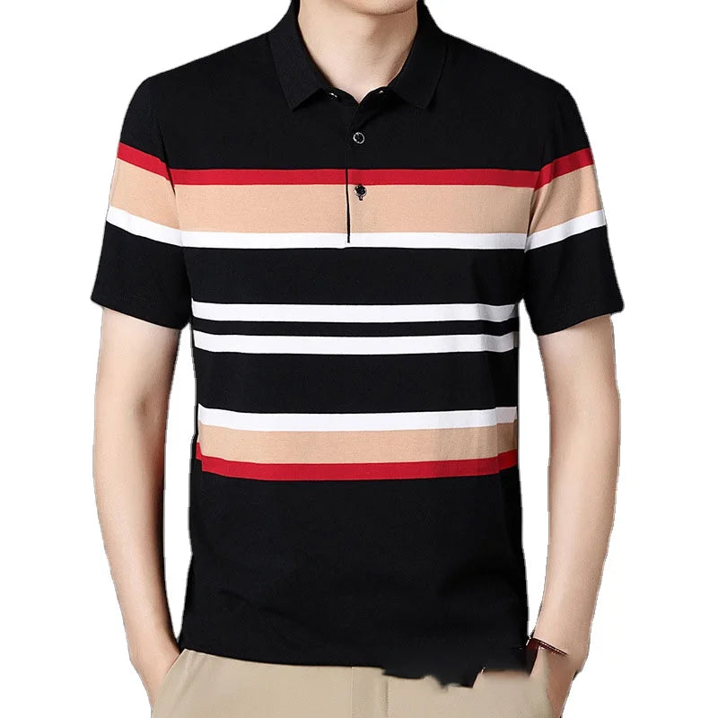 OEM Custom logo Embroidery Printed Design Business  Slim Fit and Lapel High-end Design High-end Counter Quality POLO Shirt