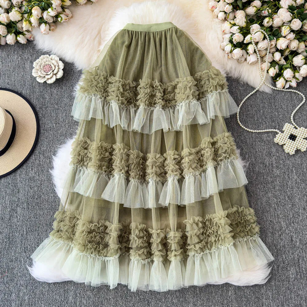 Summer Solid A-Line Skirt Women Casual Midi Skirts for Girls Casual Skirt Clothes Women Wholesale