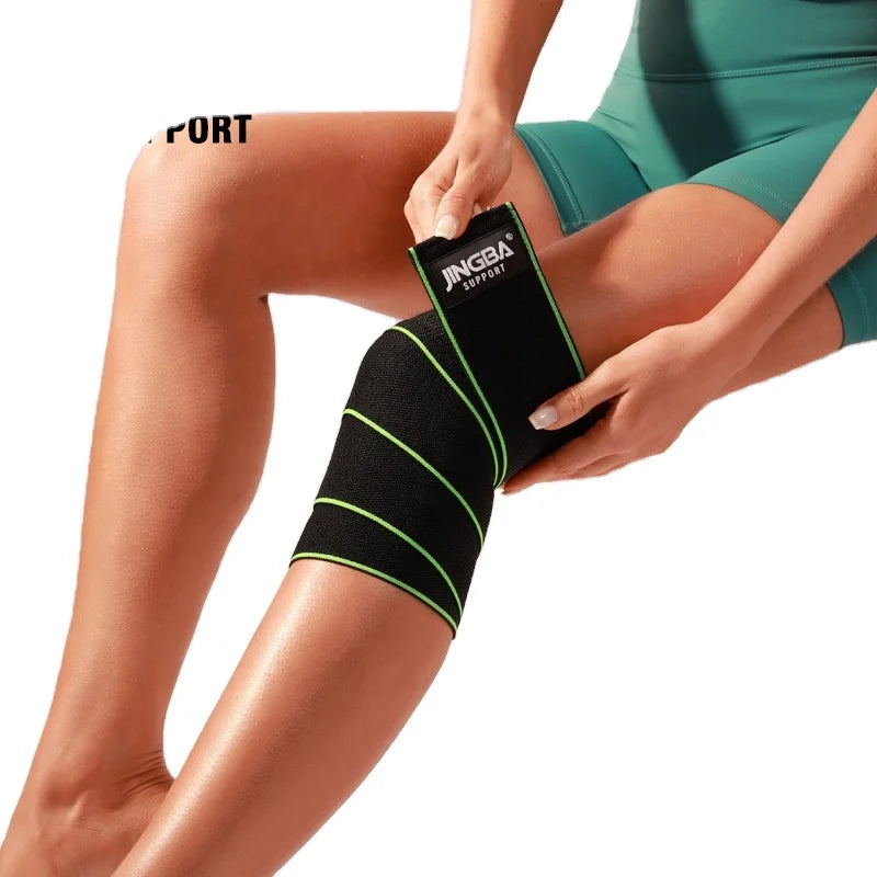 VBOSI Wholesale Elastic Knee Brace Wraps Compression Sports Support for Cross Training WODs Protective Knee Straps