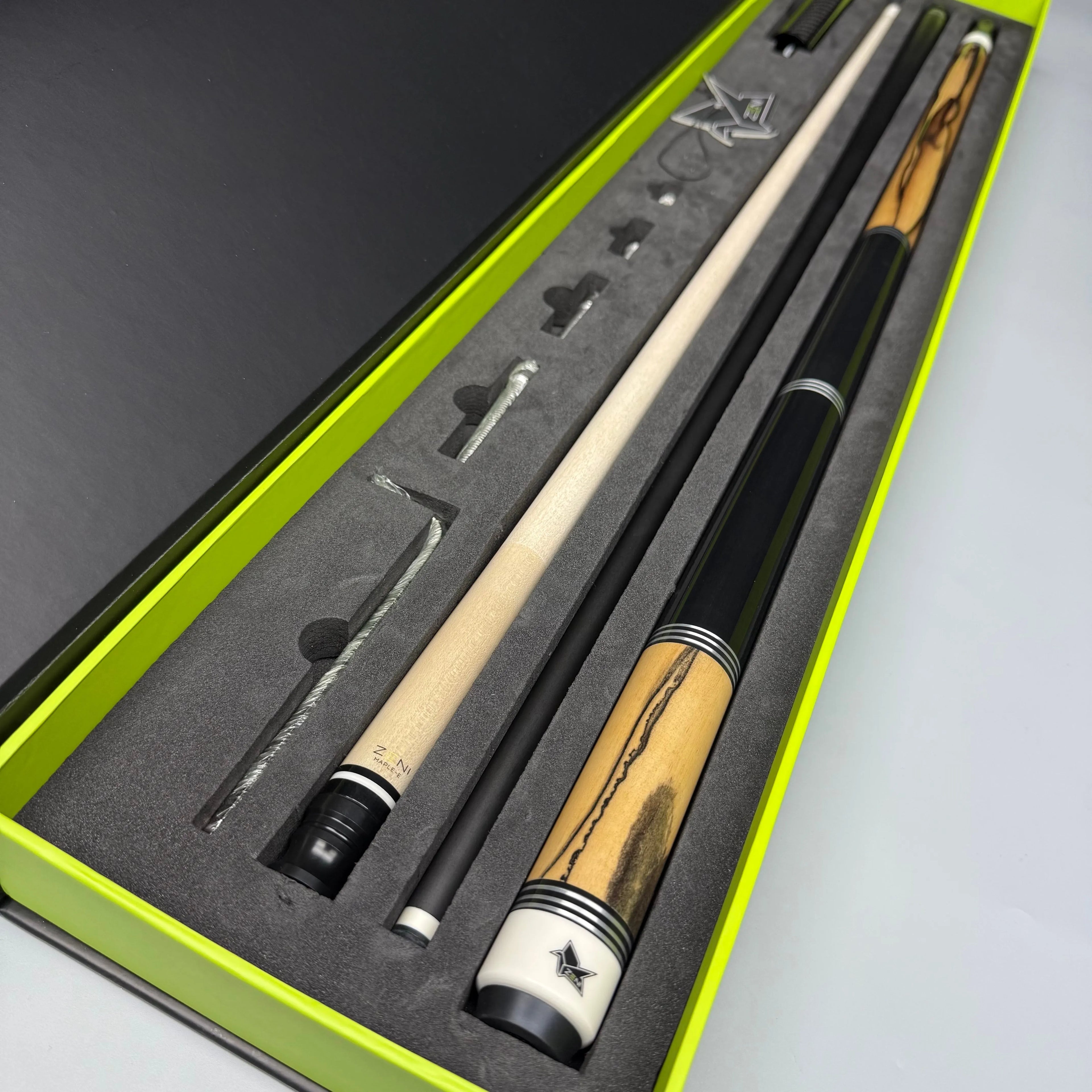 Premium Qingyi Carbon Fiber Maple Billiard Cue Radial Pin 11.8mm & 12.2mm Layer Tip Pool Snooker Cue