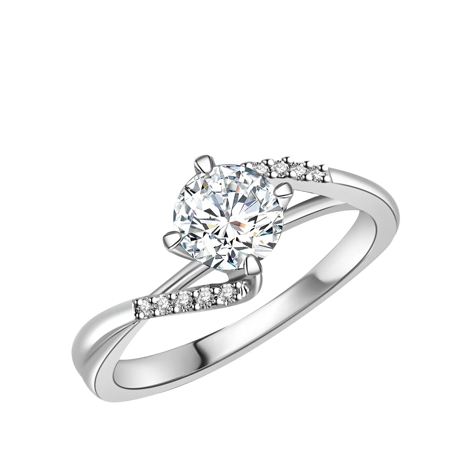 High Grade GRA Moissanite Diamond  925 Sterling Silver Wedding Engagement Ring Fine Jewelry for Women Destiny Jewellery