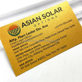 2 Custom Luxury Cardboard Business Cards with Logo Gold Embossed Premium Paper Certified
