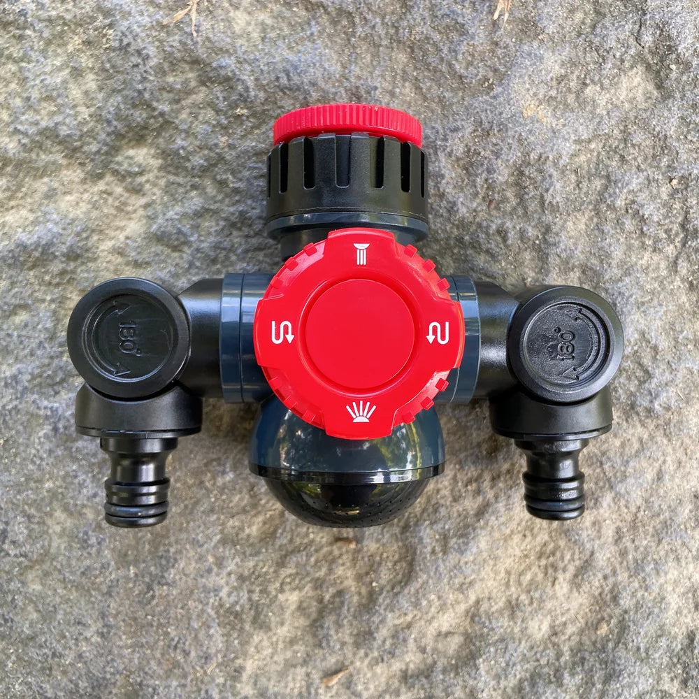 Multifunction PVC 3/4 Inch Garden Tap Adaptor Quick Connect 180/360 Degree Pattern Shower Center Two Hose Plastic Garden Tools