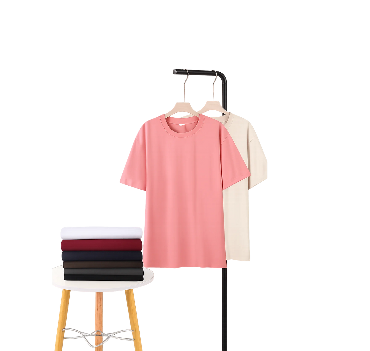 Oem Customized logo Design Unisex 260G Heavyweight Pure Cotton Regular Casual Short-Sleeve T-Shirt