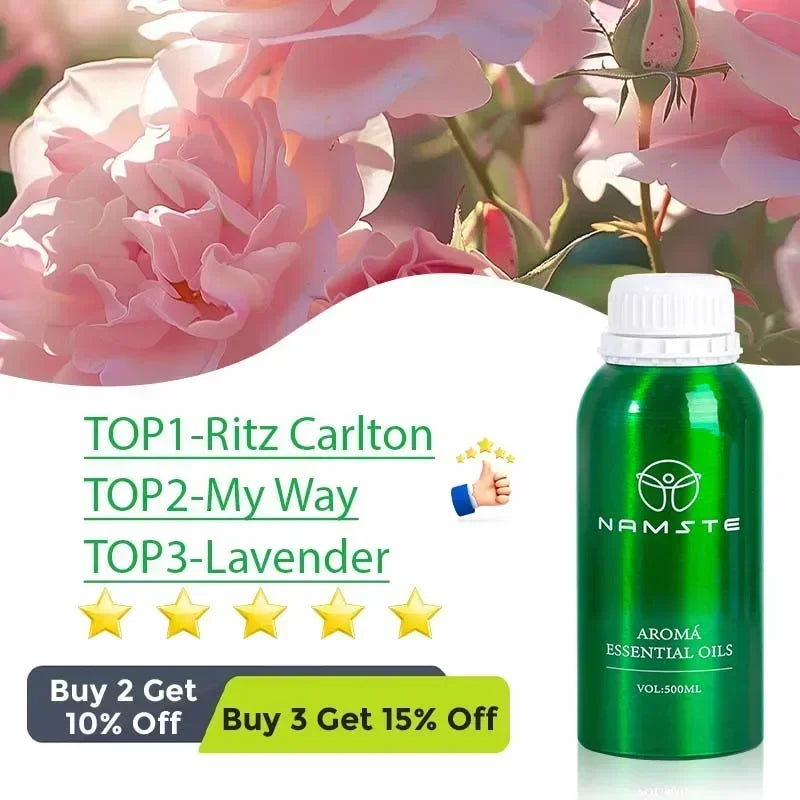 NAMSTE 500ML Essential Oil Pure Natural Automatic Air Freshener Oil Diffuser Essential Oils Fragrance for Bedroom Mall Apartment