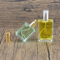 Hot Sale 50ml 100ml Empty Glass Bottle Screen Printing square Perfume Spray Bottle with Crimp Cap