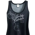 Women's Short Cotton Tank Top Crew Neck Casual Jersey Embroidery Sequins Appliques Biowashed Front Eco-Friendly Sustainable 160