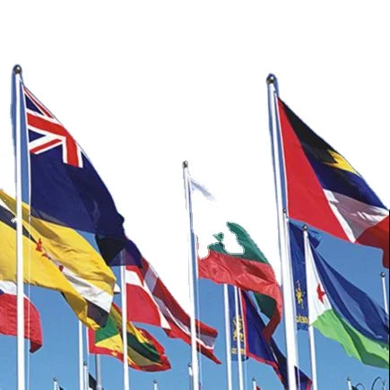 6 Foot 100% Polyester Double Sided National Flags All Countries 3X5 Size for 100% Polyester Double Sided 6 Foot Flag Pole
