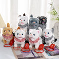 Cute Simulation Mewing Walking Electric Plush Cat Toy Animals with Rope for Kids