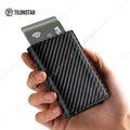 New Unique Leather Aluminum Card Case RFID Blocking Anti-Theft Wallet Credit Card Holder for Men