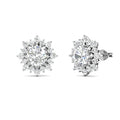 Ideal Cut Moissanite Diamond 925 Sterling Silver Luxury Jewelry Sunflower Wedding Bridal Stud Earrings Destiny Jewellery