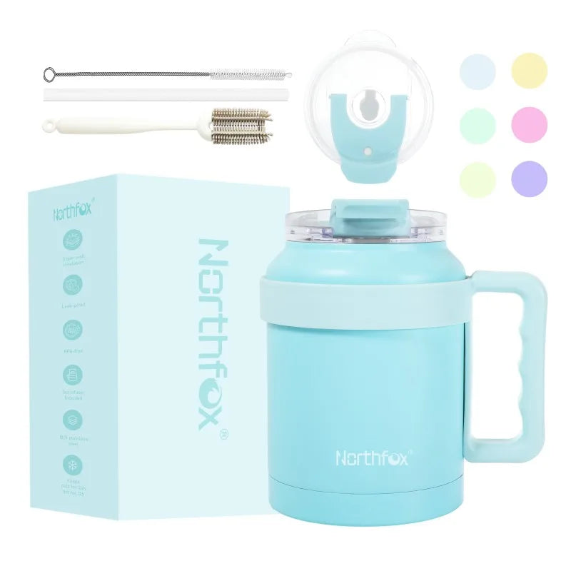 50OZ Large Capacity 304 Stainless Steel Leak-Proof Vacuum Flask Double Wall 6-12 Hours Thermal Insulation Eco-Friendly Tumbler