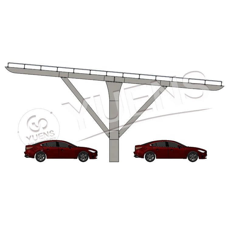 Customized Carport Mounting Steel Pile Energy System Photovoltaic Solar Carport for Sale