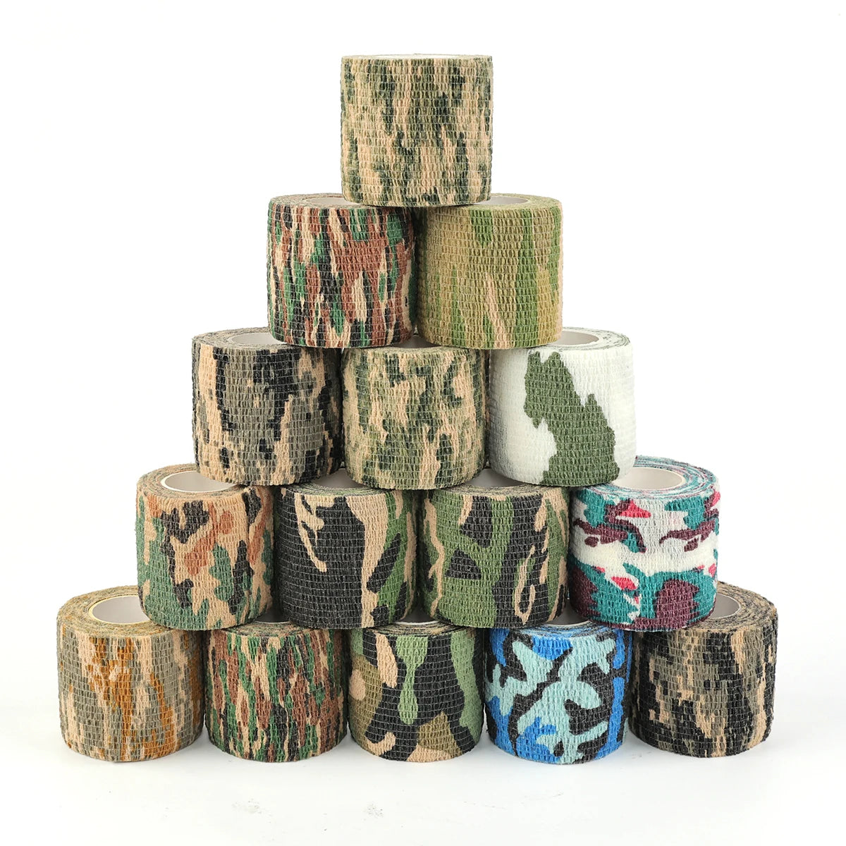 Non-Woven Jungle Sport Bandage Woodland Camouflage Self-Adhesive Bandage for Wrist Ankle Support MegaBDM