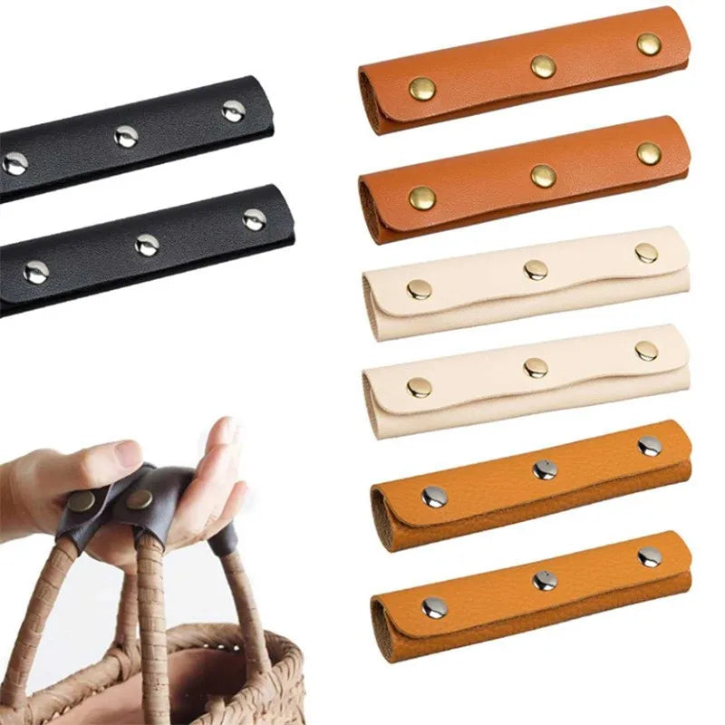 PU Leather Handbag Handle Travel Suitcase Protector Bag Luggage Covers Shoulder Strap Pressure Reducing Leather Shopping Bag Pad