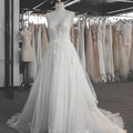 Jancember LSSG045 Casual V-neck Sleeveless Bridal Wedding Dresses for Women