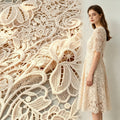 YX1485 125cm 150gsm Custom Color Openwork Floral Water Soluble Lace Fabric for Women Dresses Sleeves and Fashion Garments MegaBDM