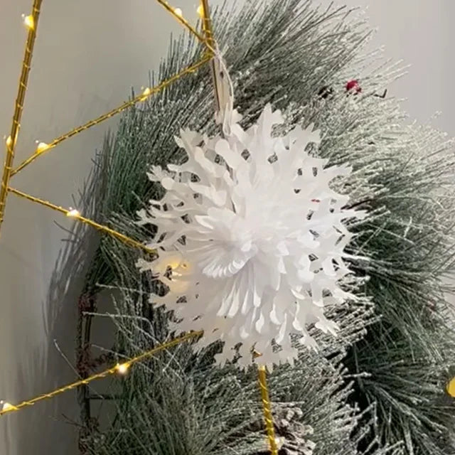 New Design Christmas Star 3D Shaped 20cm Paper Snowflake Factory Decoration for Indoor Events Home Wedding & Birthday Gifts