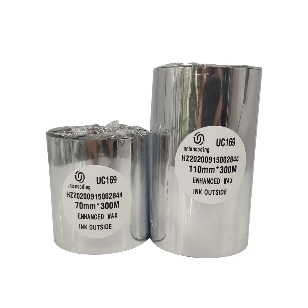 Thermal Transfer Ribbon 4.33" X 1476'(110mm*450m) Wax Resin Enhanced Barcode Black Printer Ribbon