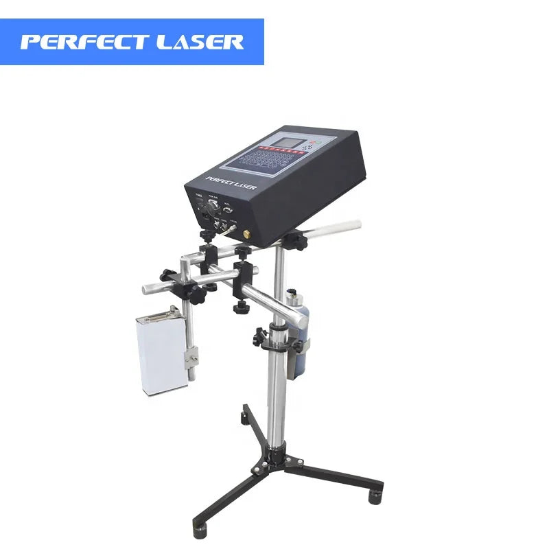 Perfect Laser Industrial  8-50mm Height Big Character Bottle Cardboard Box Weaving Belt Template Inkjet Printer Printing Machine