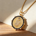 QIKU Round Snake Pattern Pendant Women Necklace Copper Zircon Gold Color Animal Jewelry Unisex Accessories Gift Wholesale Price