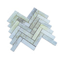 Carrara White Marble Mosaic Tile 305x265x8mm Polished Surface Modern Parquet for Interior Walls Herringbone Tiles Bathroom Wall