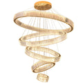 5 Ring Large Light Pendant Hotel Villa Lighting Project Decorative Crystal Chandelier