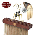 Astrid 23 CM Wooden Brand Custom logo Wig Hair Extensions Hanger for Display