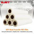 DTF Transfer Film Roll High Temperature PET Material Glossy/Matte Finish Digital Inkjet Heat Easy Transfer for Clothing Printing
