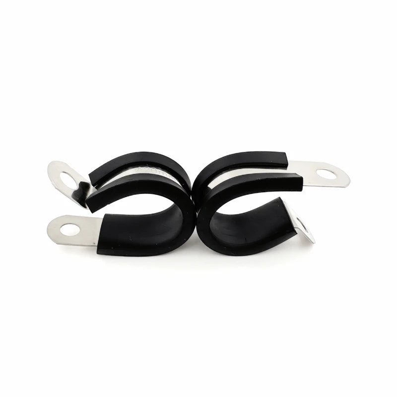 P Hose Clamp Clip Rubber Sleeve Pipe Clamp with Rubber Lined