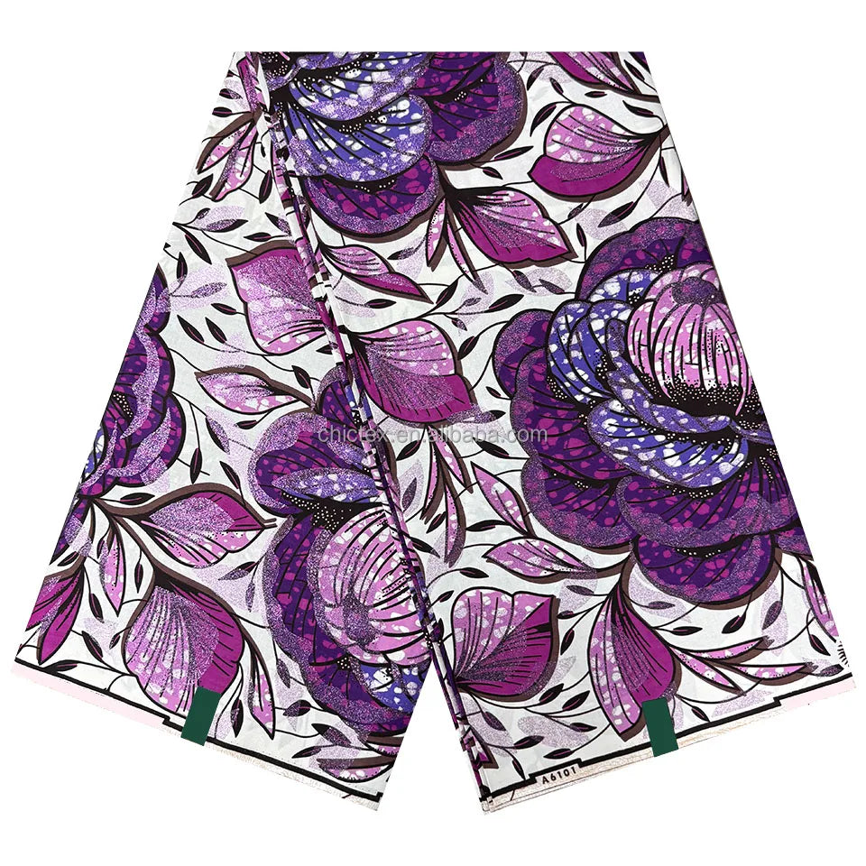 New Model Super Flash Wholesale Stock Available African Fashion 100% Cotton Fabrics Ankara Super Dress Grand Glitter Wax