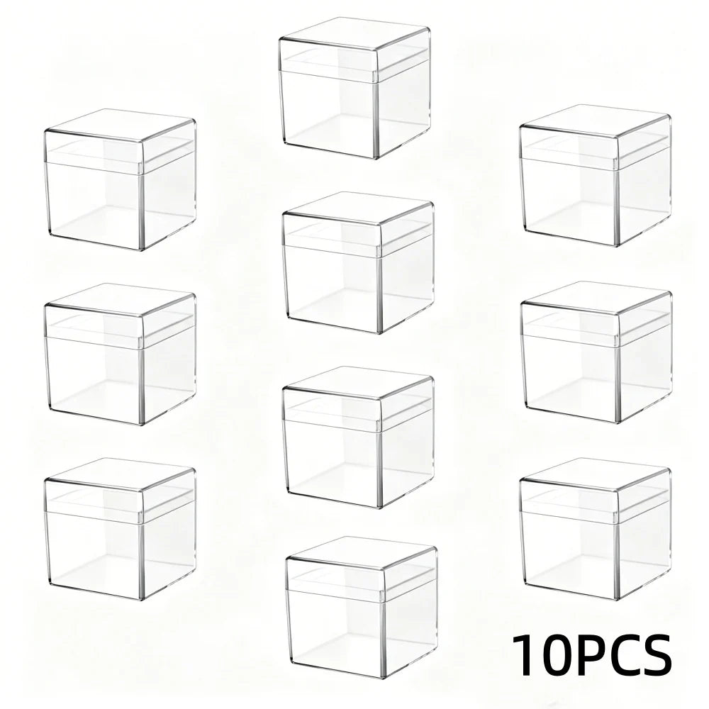 Acrylic Box with Lid for 0.39in Element CubesDecorative Storage BoxJewelry Display BoxMini Pill BoxClear Display Box (10PCS)