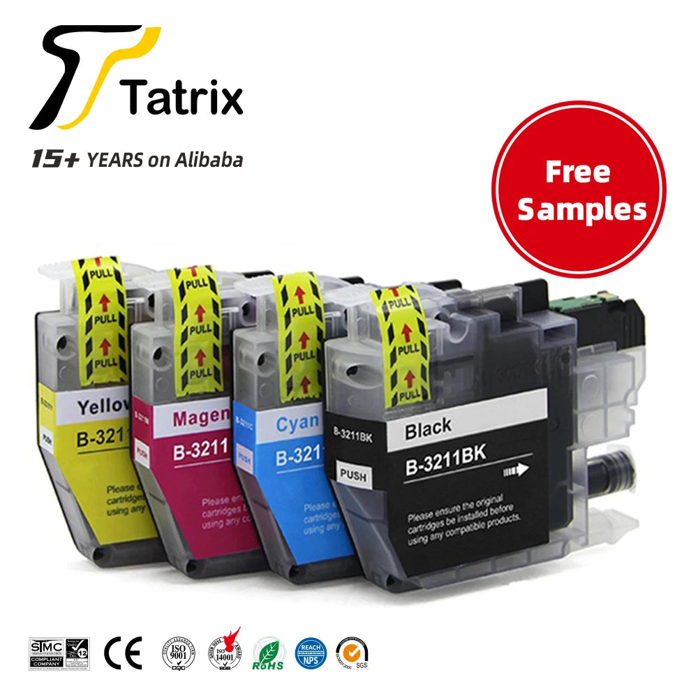 Tatrix LC3211 Ink Cartridge Premium Compatible Printer Ink Cartridge for Brother DCP-J572DW MFC-J497DW LC3211 Ink Cartridge