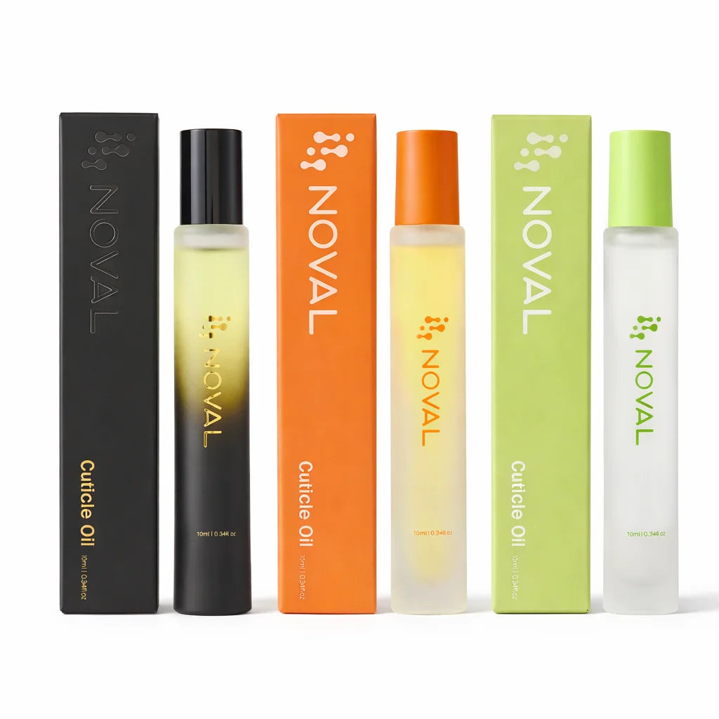 NOVAL Cuticle Oil Mint Cedar Orange Scents with Luxury Bottle & Box Design MegaBDM