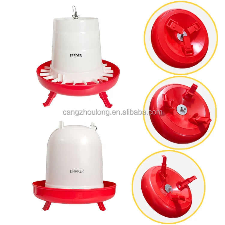 YZB Poultry Equipment Automatic Chicken Feeder and Drinker with Adjustable Legs