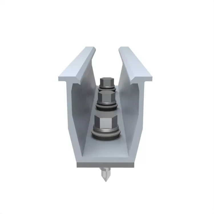 Wholesale QK Brand PV Anodized Stainless Steel Profile Solar Rail Panel Mounting Mini Rails Kits Model QK-03 Tile Rooftop Wind MegaBDM