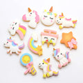 Cute Unicorn Flat Back Resin Charms for DIY Jewelry Hair Clips Slime Supplies Phone Cases Decoration