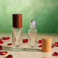 Think Wall 3ml 5ml 10ml 15ml Square Glass Roller on Bottle Wooden Lid for Essential Oils&Skin Care MegaBDM