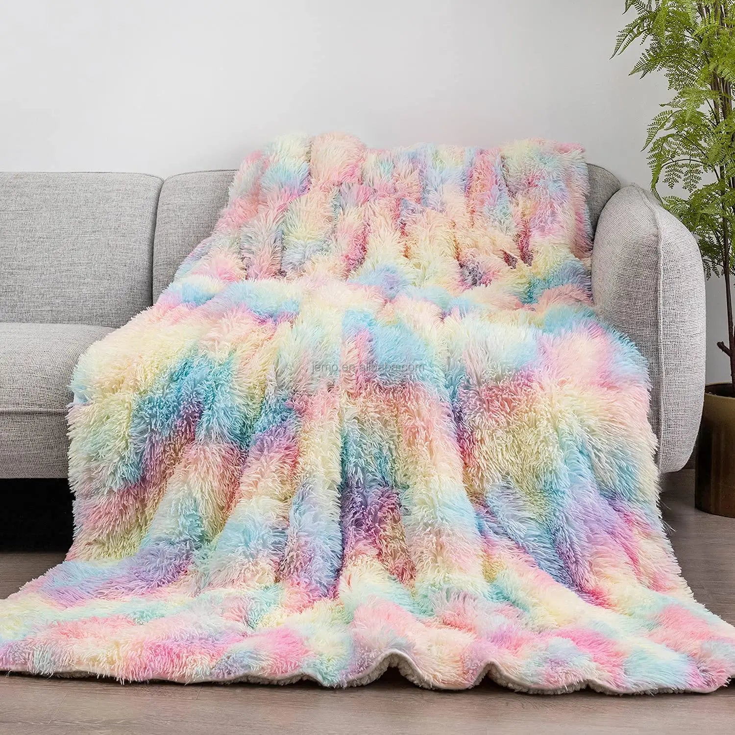Cozy Soft Fleece Stuffed Animal Sherpa Throw Weighted Blanket for Insomnia Relief Autism Depression Care