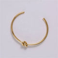 Accessories Women Permanent Jewelry Gold Plated Stainless Steel Knot Cuff Bracelet for Women Wholesale Jewelry