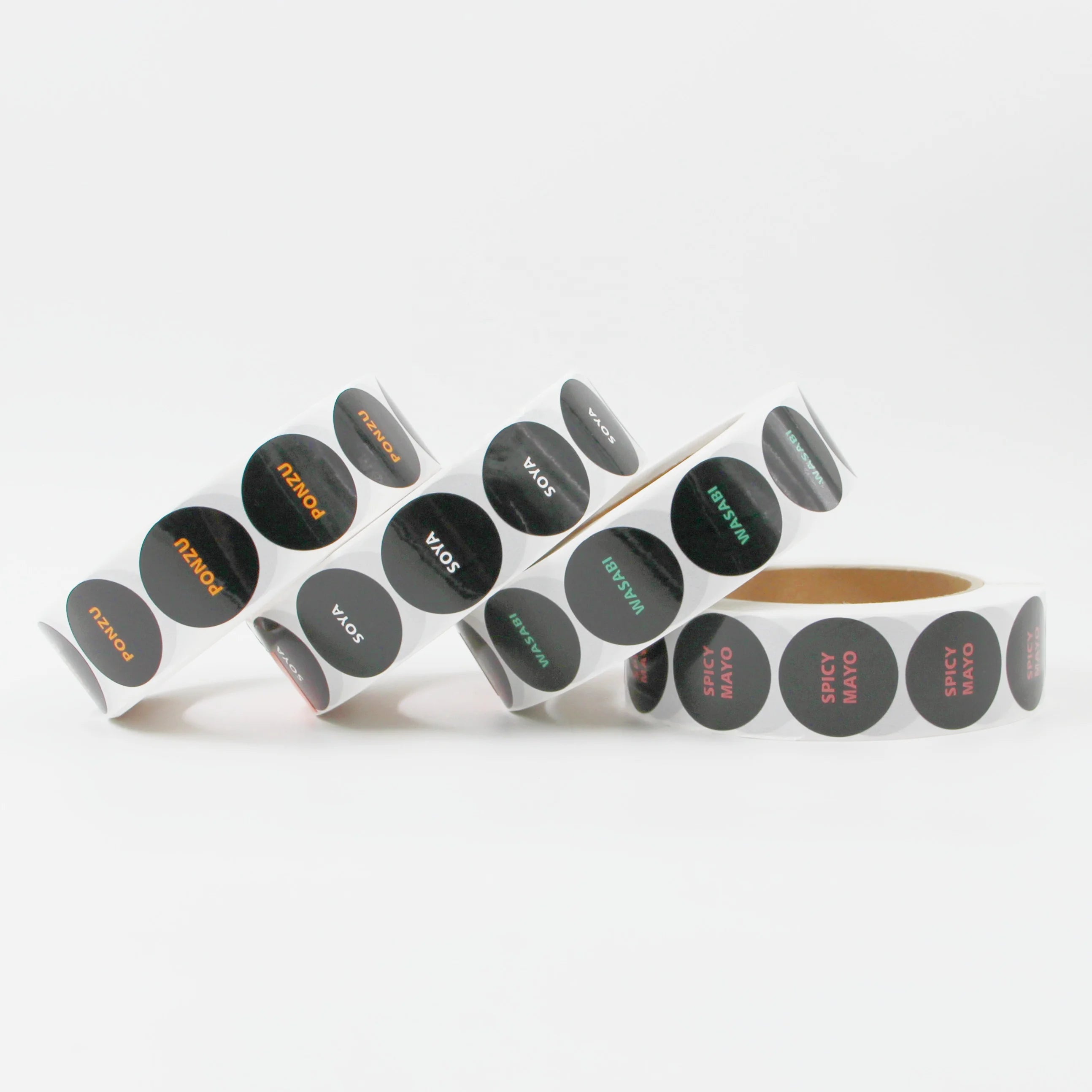 Waterproof Label Stickers Spice Name Company Logo Labels Printing Small Round Stickers Circle Labels for Spice Jars Coated Paper