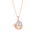 Minimalist Design Classic Chain Zircon 925 Sterling Silver Women'S Snail Pendant Personalized Initial Necklace for Moms for Girl