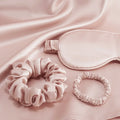 New Fashion Luxury 19MM  100% Pure Mulberry Silk Eye Mask and Scrunchie Silk Pillow Case