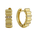 nagosa 925 sterling silver wholesale pjewelry 18k gold vermeil horizontal bars chunky hoop earrings for women