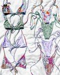 MLY Custom Micro Bikini Set Allover Print Beach Swimwear for Women with Tie Side 2-Piece Custom Swimsuits