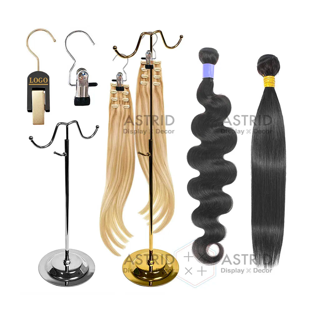 Astrid 70 CM for Modern Polished Stainless Steel Eco-Friendly Luxury Wig Hair Extension Stand for Salon