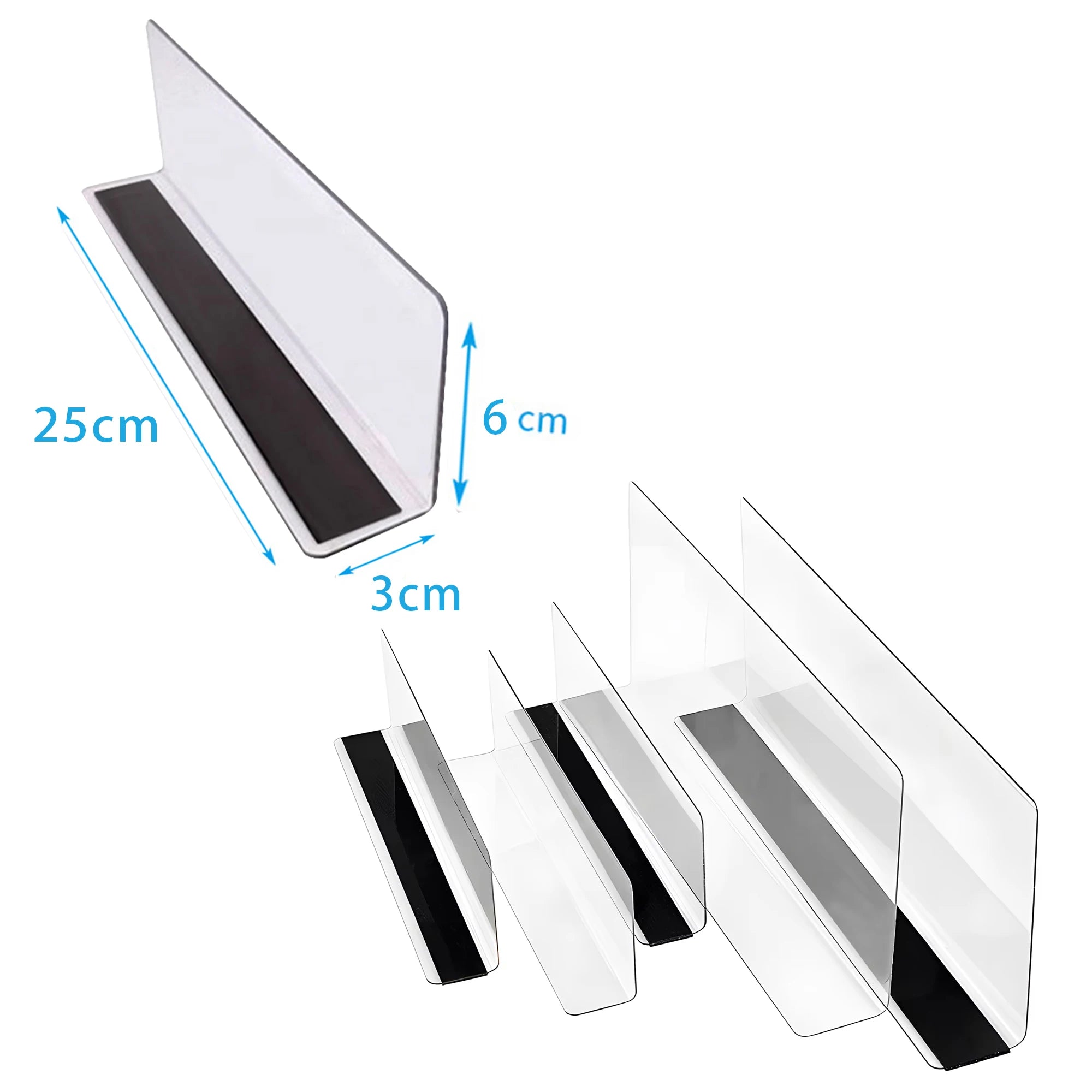 Clear Acrylic Shelf Dividers Wholesale Direct Sales Clear PVC Wire Shelf Dividers