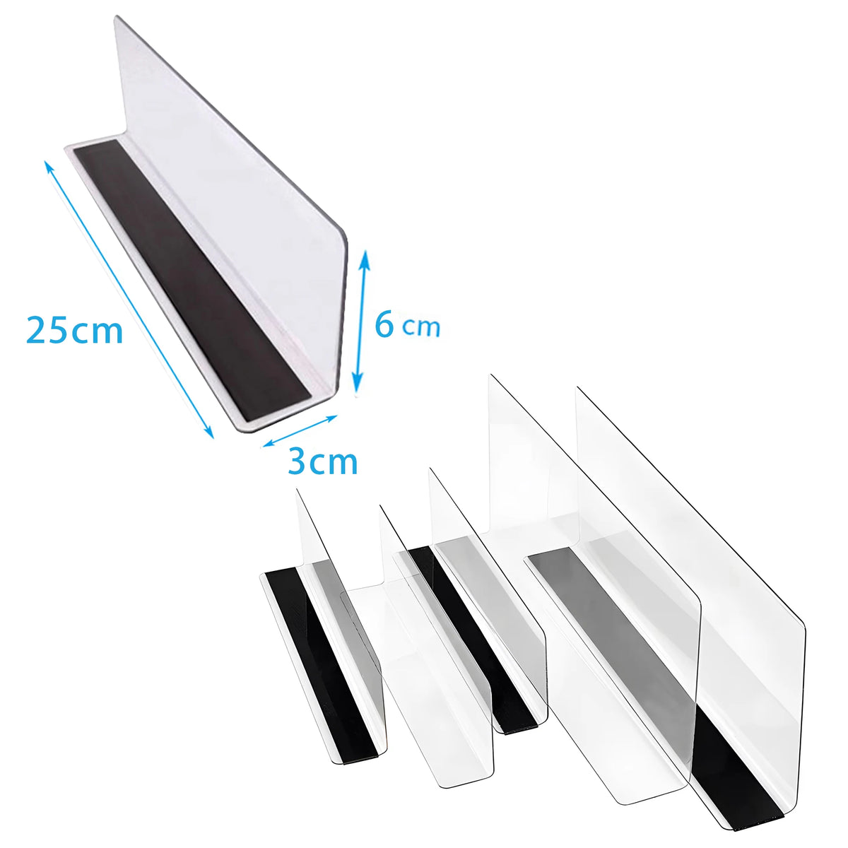 Clear Acrylic Shelf Dividers Wholesale Direct Sales Clear PVC Wire Shelf Dividers MegaBDM
